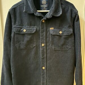 Buffalo David Bitton Men's Navy Corduroy Shirt Jacket - Large